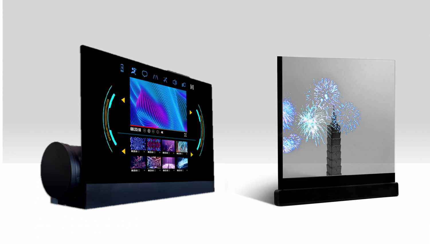 可捲式、折疊性、高透明